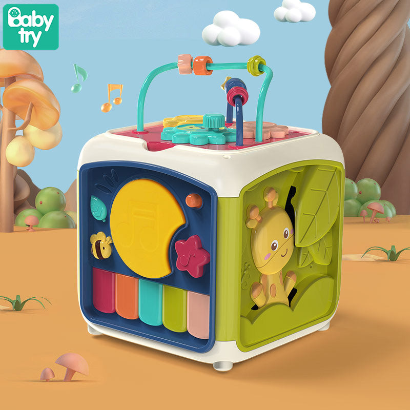 Discovery Cube - Cubo de Actividades para Bebés y Niños, Juguete Educativo 7 en 1 con música