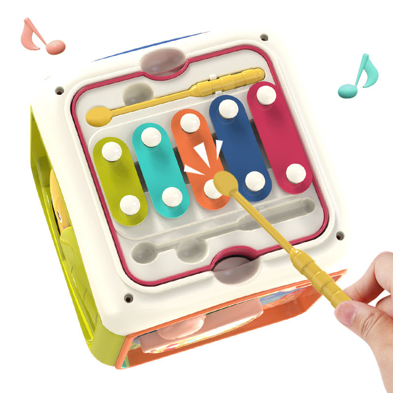 Discovery Cube - Cubo de Actividades para Bebés y Niños, Juguete Educativo 7 en 1 con música